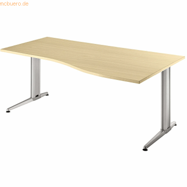 mcbuero.de Schreibtisch 1800x1000mm Ahorn