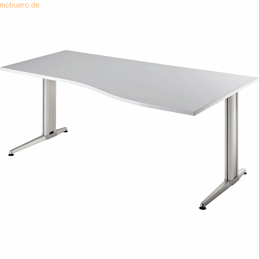 mcbuero.de Schreibtisch 1800x1000mm Grau