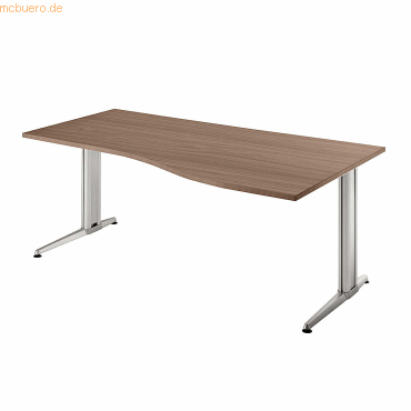 mcbuero.de Schreibtisch 1800x1000mm Nussbaum