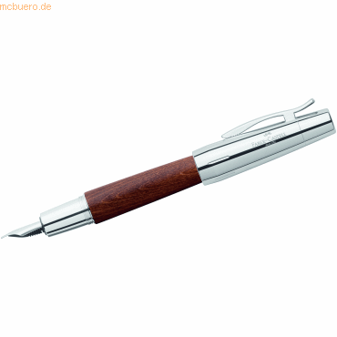 Faber Castell Fllhalter E-Motion Schaft aus Holz mit Chrom Braun Fede