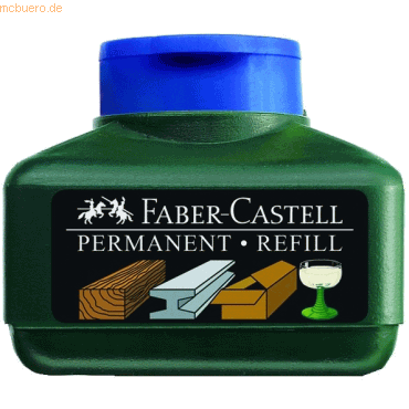 4 x Faber Castell Permanentmarker Grip Refill 30 ml blau