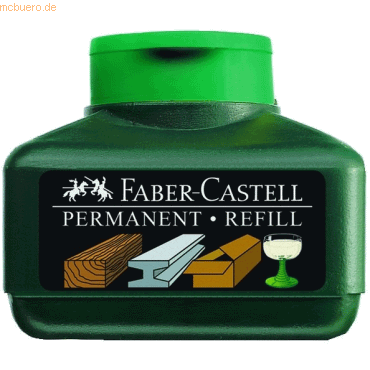 4 x Faber Castell Permanentmarker Grip Refill 30 ml grün