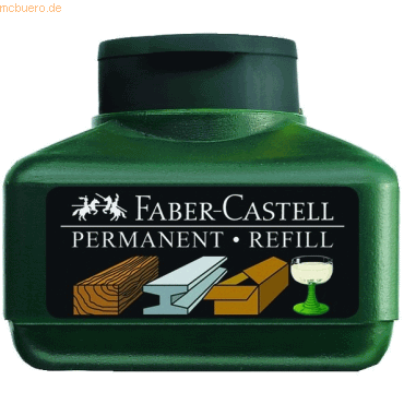 4 x Faber Castell Permanentmarker Grip Refill 30 ml schwarz