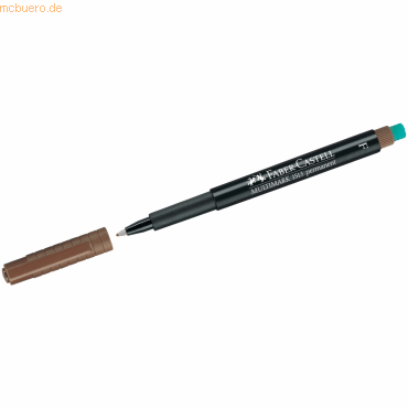 10 x Faber Castell CD-Marker Multimark wasserfest ca. 0,6 mm braun