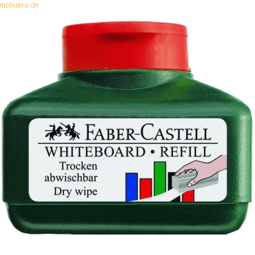 4 x Faber Castell Whiteboardmarker-Refill 30 ml rot