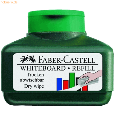 4 x Faber Castell Whiteboardmarker-Refill 30 ml grün