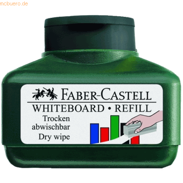 4 x Faber Castell Whiteboardmarker-Refill 30 ml schwarz