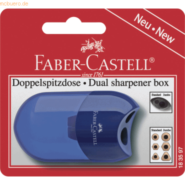 5 x Faber Castell Doppelspitzdose sortiert auf Blisterkarte
