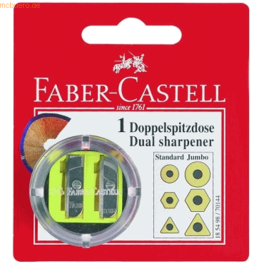 5 x Faber Castell Doppelspitzdose 54-18 8-11 mm farbig sortiert auf Bl
