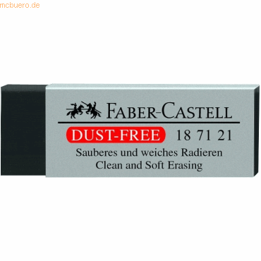 20 x Faber Castell Radierer Dust-Free Kunststoff schwarz
