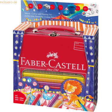 Faber Castell Malset Jumbo Grip -Zirkus- sortiert im Metallkoffer