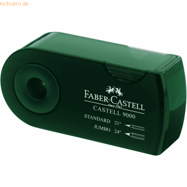 12 x Faber Castell Doppelspitzdose Castell 9000 grün