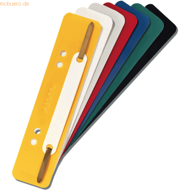1000 x Falken Heftstreifen 34x150mm PP mit Plastikdeckleiste sortiert