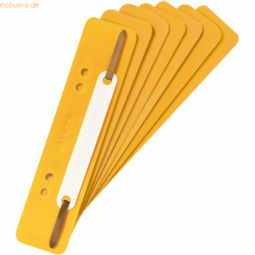 1000 x Falken Heftstreifen 34x150mm PP mit Plastikdeckleiste gelb