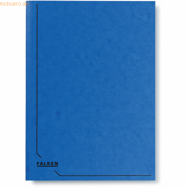 100 x Falken Aktendeckel A4 Colorspan-Karton 355g/qm blau