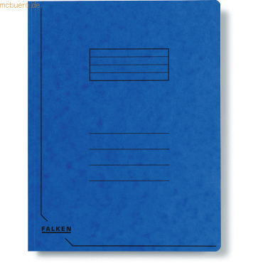 25 x Falken Einschlagmappe A4 Colorspan-Karton 355g/qm blau
