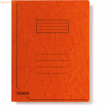 25 x Falken Einschlagmappe A4 Colorspan-Karton 355g/qm orange