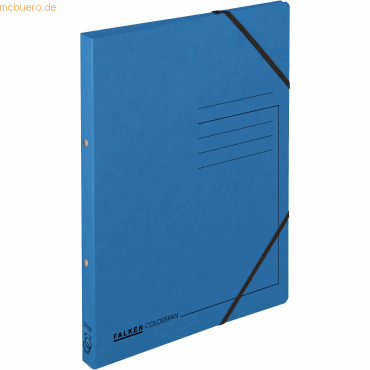 Falken Ringhefter A4 Colorspan-Karton 355g/qm 2-Ring-Mechanik blau