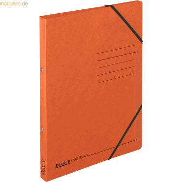 Falken Ringhefter A4 Colorspan-Karton 355g/qm 2-Ring-Mechanik orange
