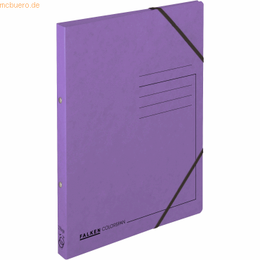 Falken Ringhefter A4 Colorspan-Karton 355g/qm 2-Ring-Mechanik violett