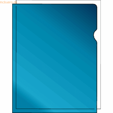 10 x Falken Aktenhllen A4 PP Standard genarbt blau VE=100 Stck