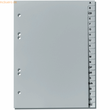25 x Falken Register A5 PP grau A-Z
