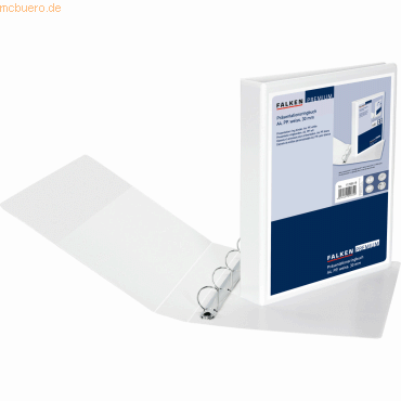 10 x Falken Prsentationsringbuch A4 4 Ringe 30 mm wei