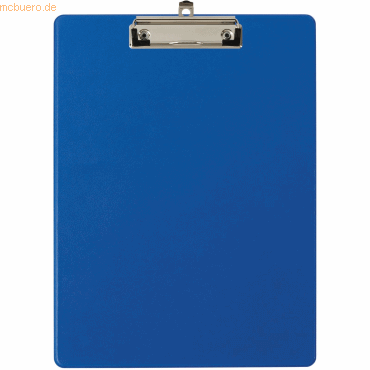 10 x Falken Klemmbrett PocketClip A4 PP-Kunststoffbezug blau
