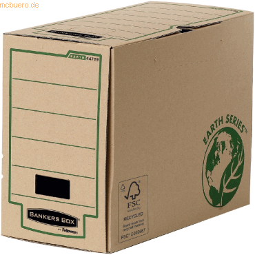 20 x Bankers Box Ablagebox Earth Folio 15cm BxHxT 27,4x26x15,3cm braun