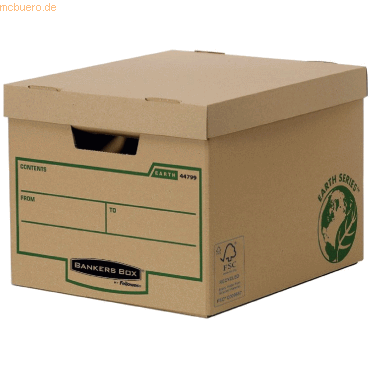 Bankers Box Archivbox Heavy Duty Earth BxHxT 34,2x29,1x40cm braun