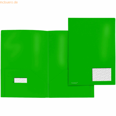 10 x Foldersys Angebotsmappe A4 PP vollfarbig grün