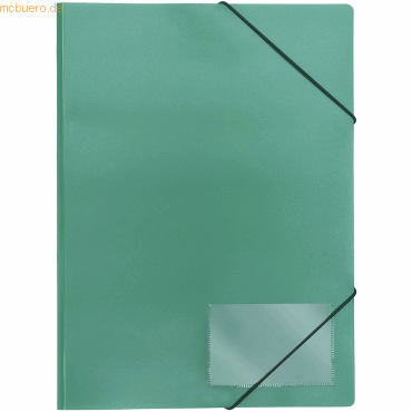 10 x Foldersys Eckspannmappe A4 PP vollfarbig grn
