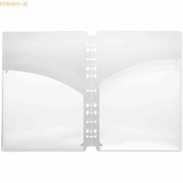 10 x Foldersys Angebotsmappe A4 PP mit Schlitzstanzung vollfarbig weiß