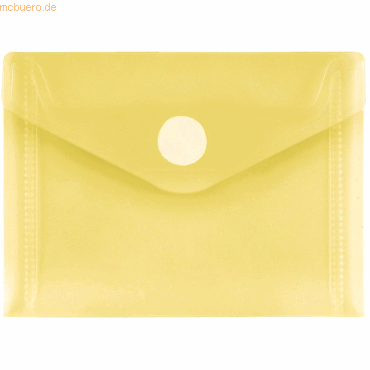 10 x Foldersys Dokumentenmappe A7quer PP Klettverschluss gelb transpar
