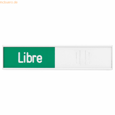 Franken Manuelle Besetztanzeige fr Tren und Wnde 102x27,4mm silber