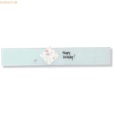 Franken Glasmagnettafel 10x60cm wei