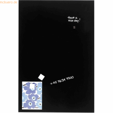 Franken Glasmagnettafel 40x60cm schwarz