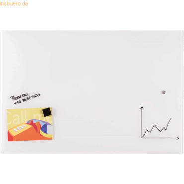 Franken Glasmagnettafel 60x80cm wei
