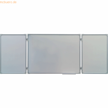 Franken Klapptafelanlage mit 2 Tafelflgeln 150x100cm wei emailliert