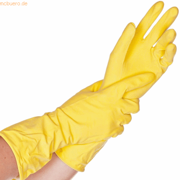 12 x HygoStar Haushalts-Handschuh Latex Bettina XL 30cm gelb VE=12 Paa