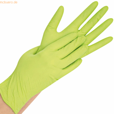 10 x Hygonorm Nitril-Handschuh Safe Fit puderfrei XL 24cm grün VE=200