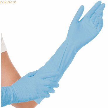 10 x HygoStar Nitril-Handschuh Extra Safe Superlong puderfrei L 40cm V