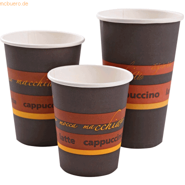 20 x Hygostar Heigetrnke-Becher Gusto einwandig Pappe 0,2l VE=50 St