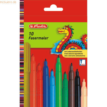 8 x Herlitz Fasermaler VE=10 Stck