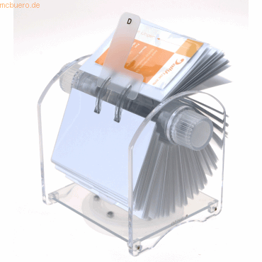 Genie Visitenkarten-Rotationskartei 200 H�llen Acryl transparent