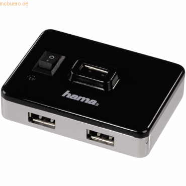 Hama USB-2.0-Hub 1:4 Ein-/Ausschalter´ mit Netzteil´