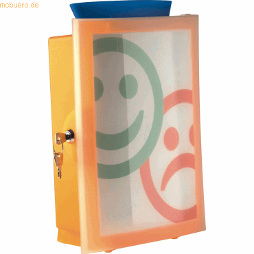 Han Sammelbox mit Einwurfschlitz orange