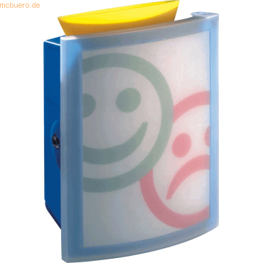 Han Sammelbox mit Einwurfschlitz blau