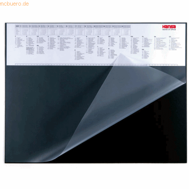 Hansa Schreibunterlage CalendarPad mit Kalenderstreifen 65x 50cm schwa