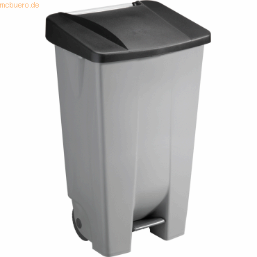 Sunware Abfallcontainer Kunststoff 120l grau mit schwarzem Deckel